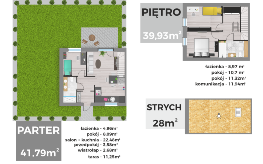 SPRZEDANE JESIEŃ 2023r – DOMY DWULOKALOWE W JELCZU – LASKOWICACH