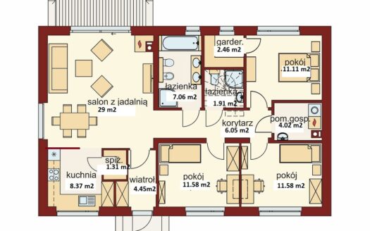 SPRZEDANE NOWY DOM PARTEROWY NA DUŻEJ DZIAŁCE
